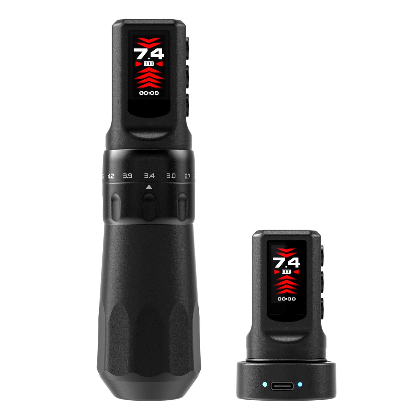 دستگاه تتو پن بیسیم سیانسی E80 — CNC E80 Premium Wireless با ۷ استروک و دو باتری